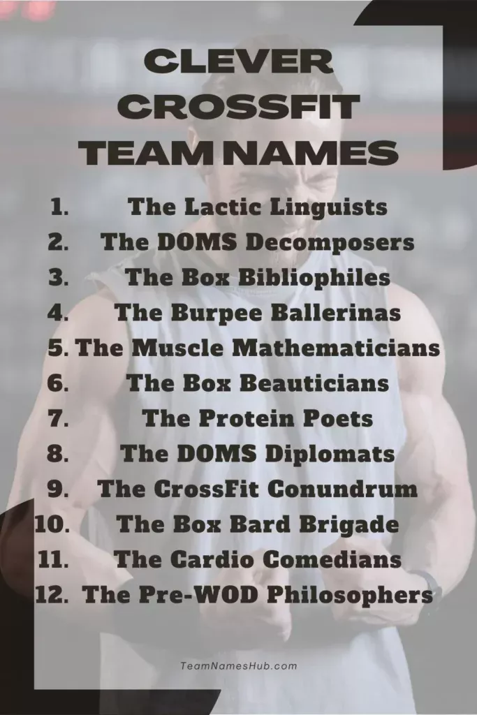 Clever CrossFit Team Names